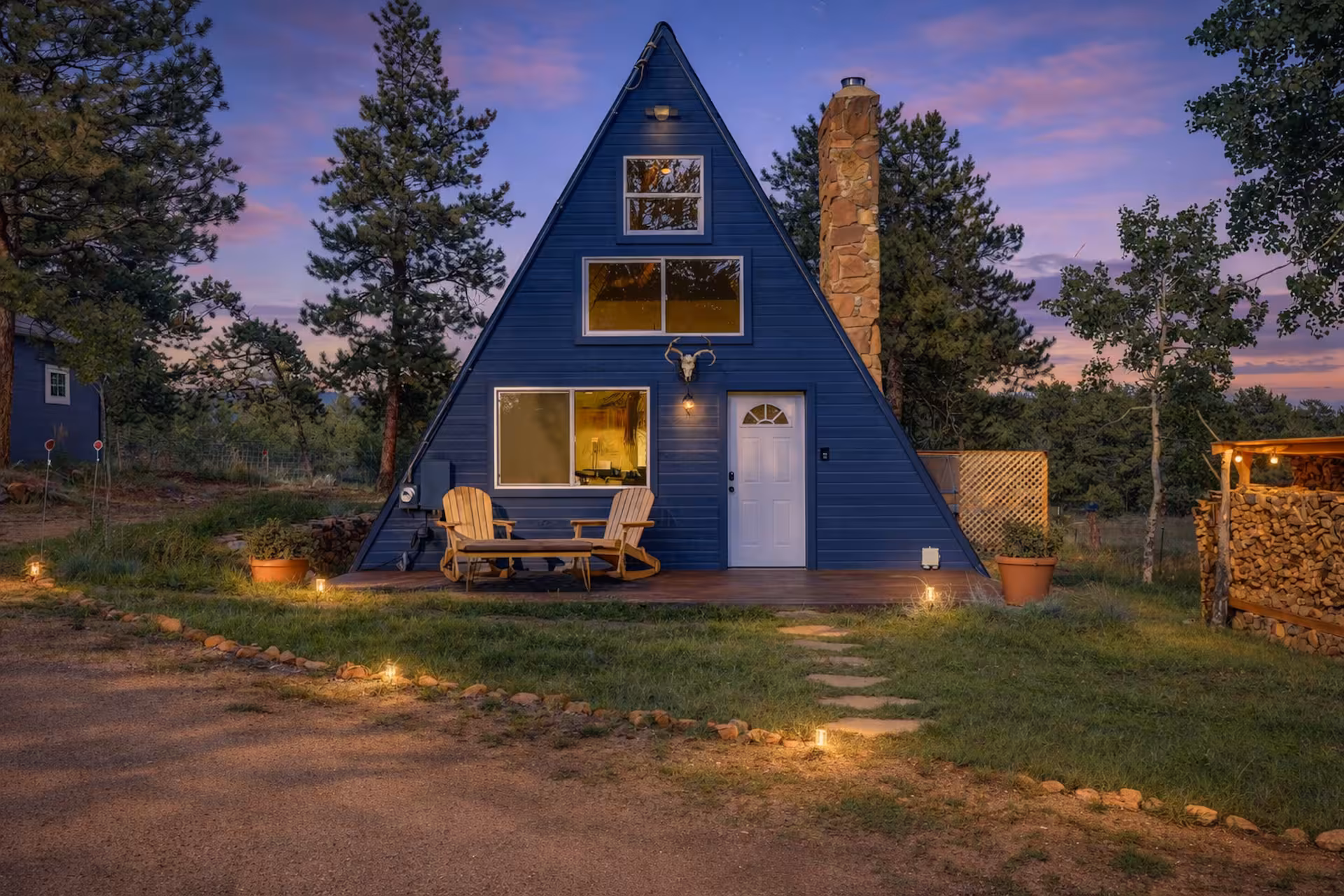 A-frame cabin view A-frame cabin view — authentic A-frame near Red Rocks, Colorado